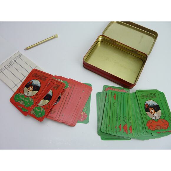 Coca Cola Collectible vintage tin with playing cards - Picture 4 of 5